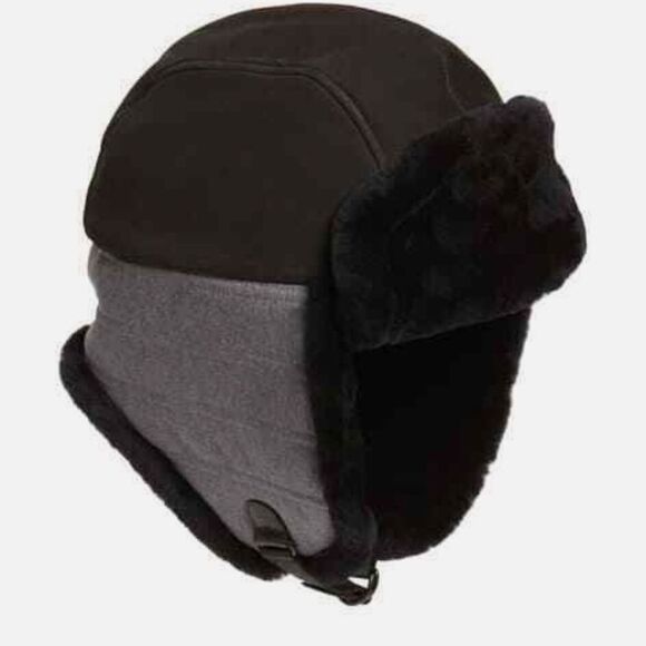 UGG Mixed Media Faux Fur Trapper Hat and Gloves Set NWT Neiman Marcus Exclusive - Picture 3 of 10